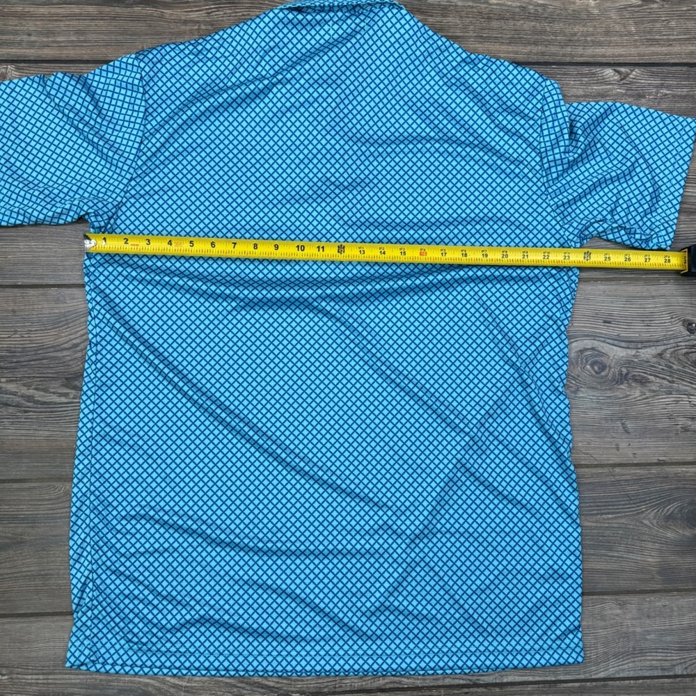 Collars & Co Mens XL Polo Shirt Blue Corsica Dress Collar Performance NEW - Picture 6 of 9